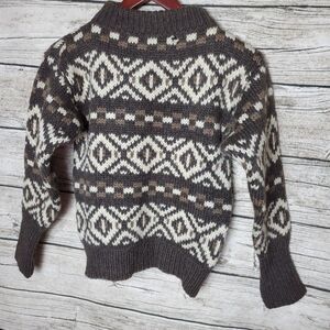 VTG Stobi Nordic Sweater Icelandic Lopi Wool Chunky Ski Fair Isle Knit